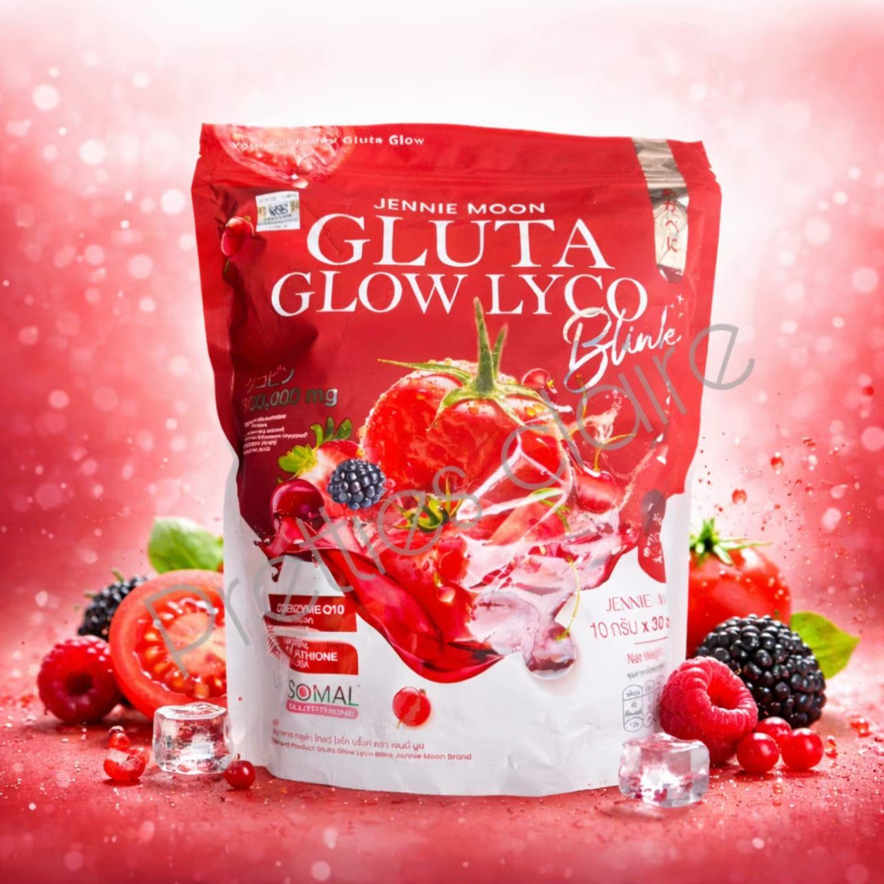 Jennie Moon Gluta Glow Lyco Blink – Liposomal Glutathione Drink Powder, CoQ10 + Lycopene, 30 Sachets (10g Each, 300g)