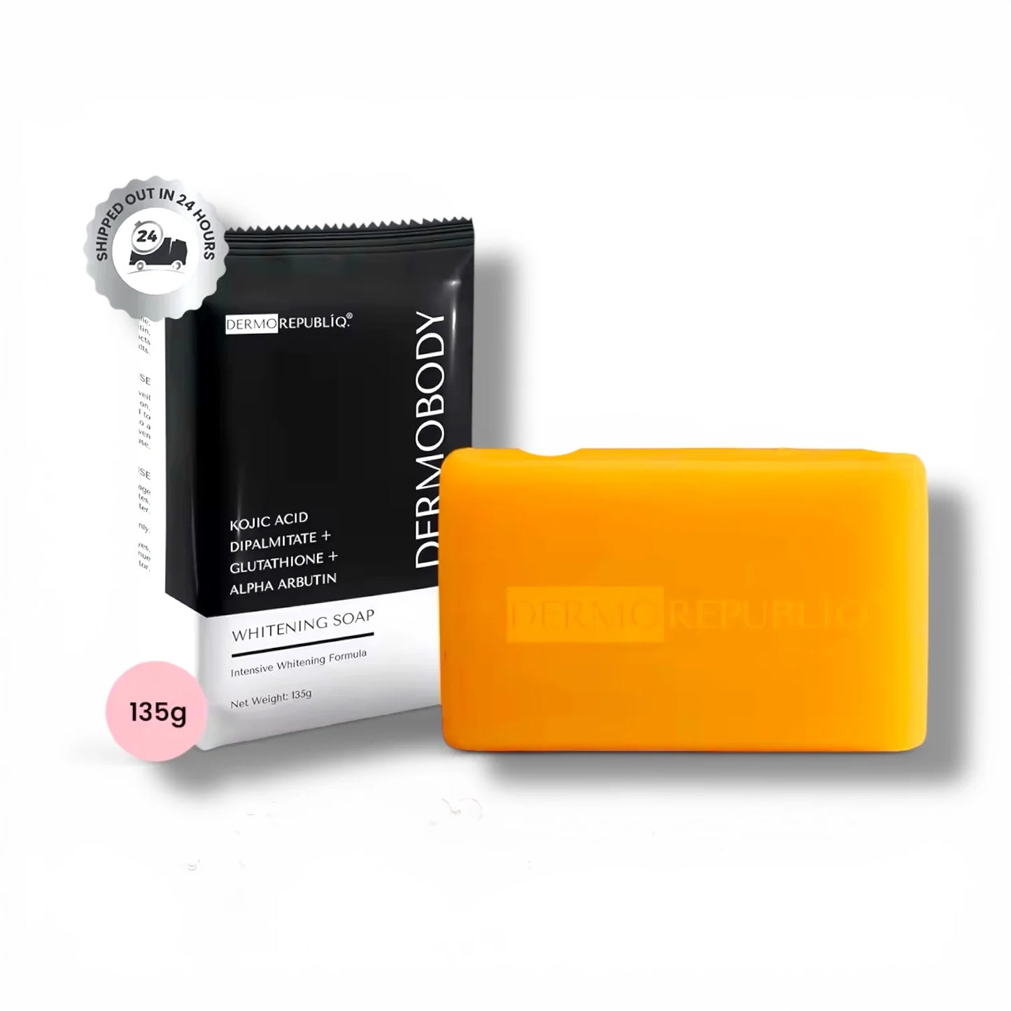 Dermo Republiq Dermobody - Kojic Acid + Dipalmitate + Glutathione + Alpha Arbutin Whitening Soap 135g