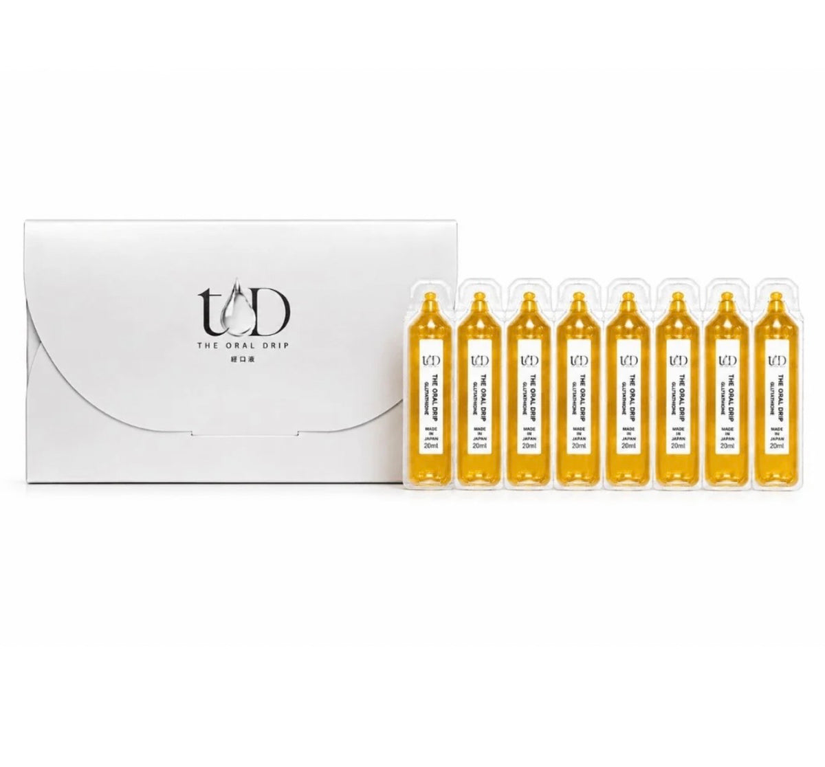 The Oral Drip Premium Glutathione Wellness Drink Ampoules 20ml x 8 | Japanese-Inspired Daily Beauty & Wellness Supplement
