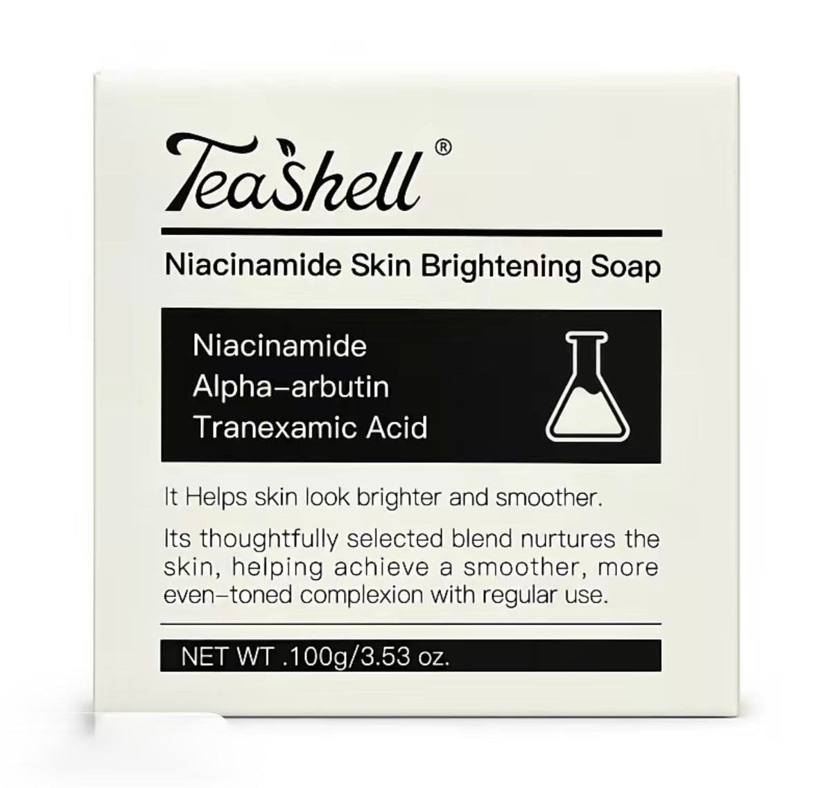 TeaShell Niacinamide + Alpha Arbutin Cleansing Soap, 100g