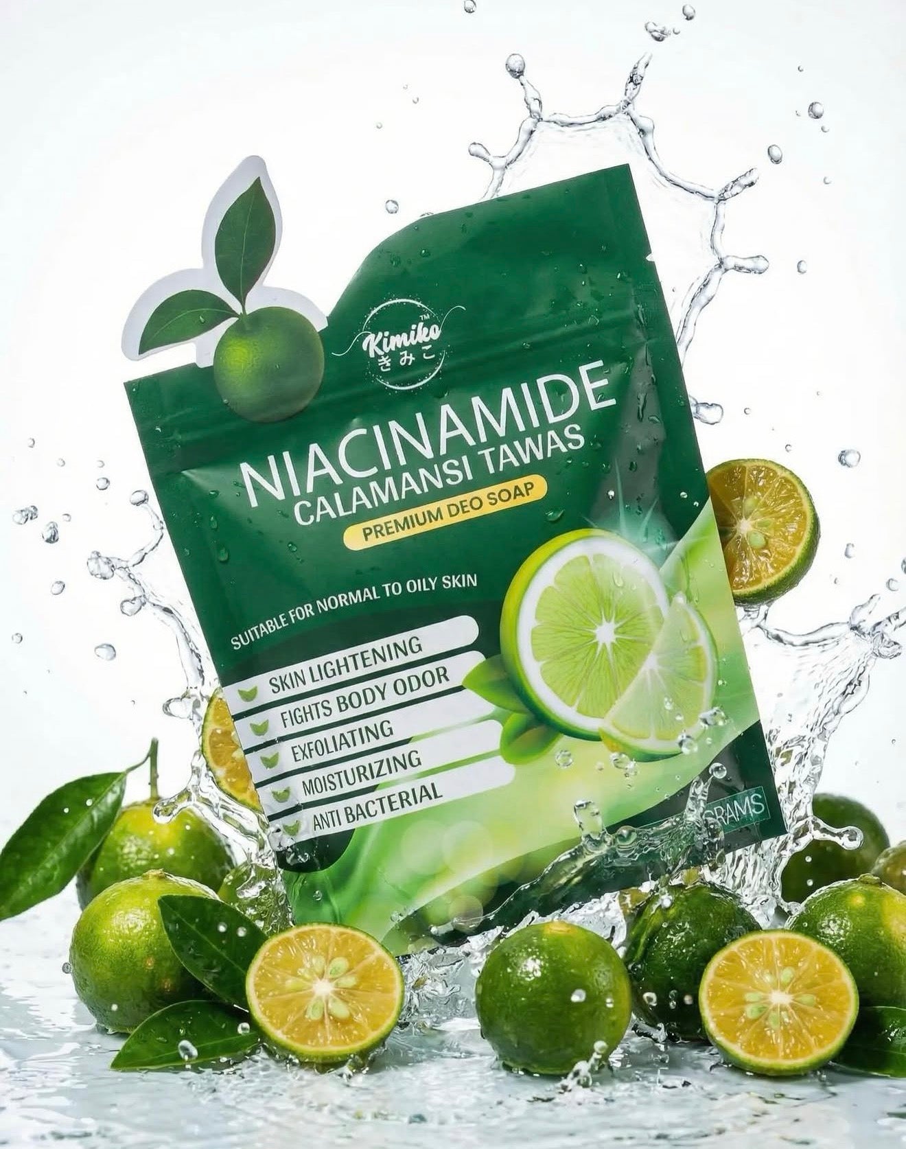 Kimiko Niacinamadie Calamansi Tawas Soap 3 bars