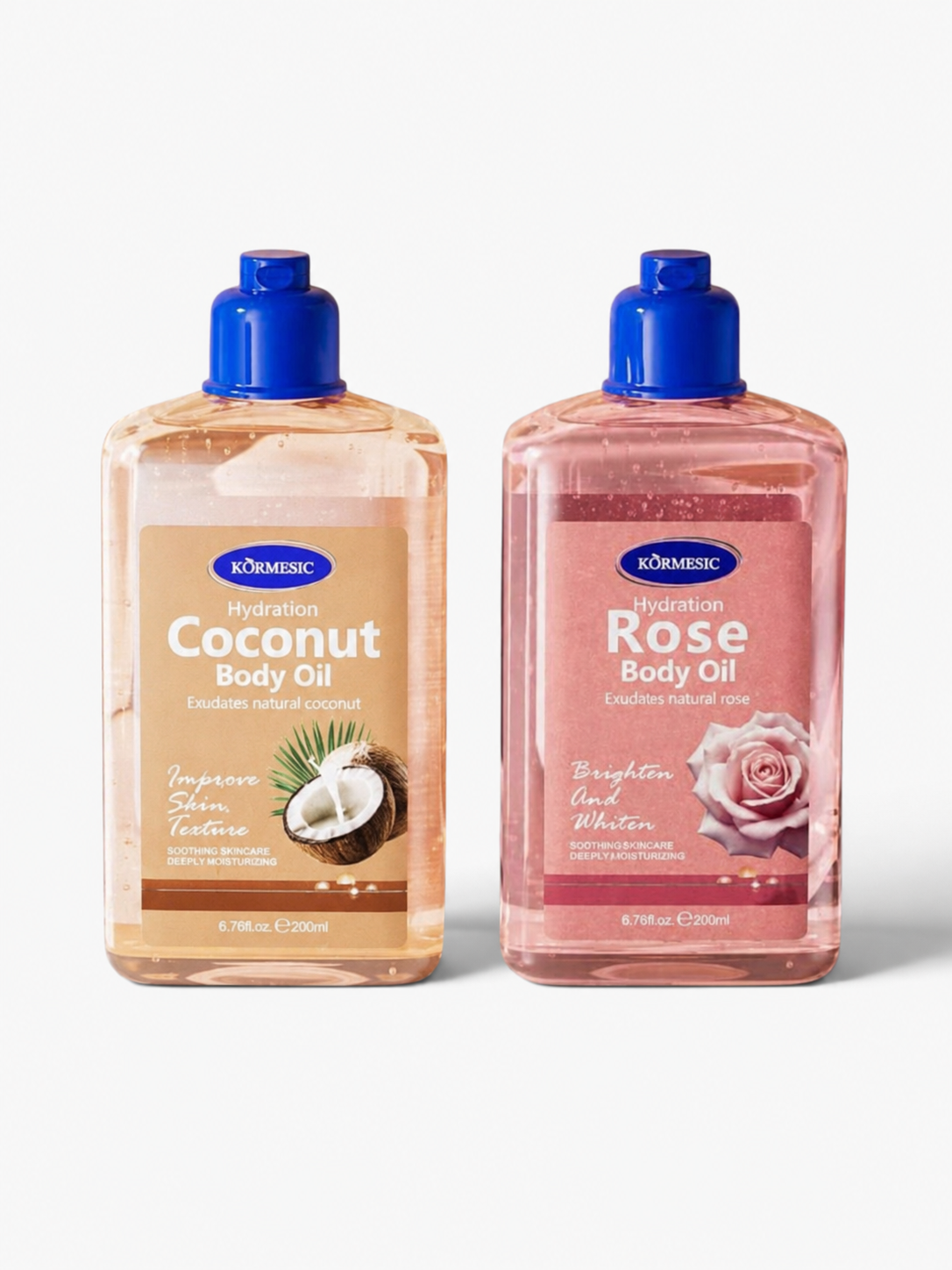 Kormesic Hydration Coconut Body Oil + Rose Body Oil Set