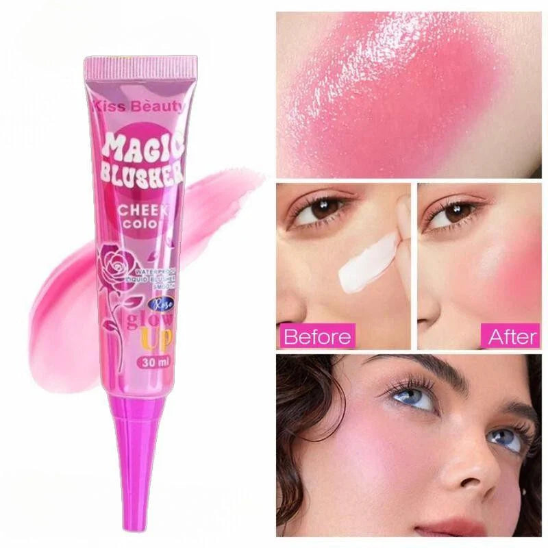 KISS BEAUTY Magic Blusher Cheek Color Long Lasting Liquid Blusher Long Lasting and Color Changing 30ml Blusher liquid Cream