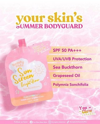 You Glow Babe Beauty White Sunscreen Bright Glow with Sea Buckthorn (Twin Pack)