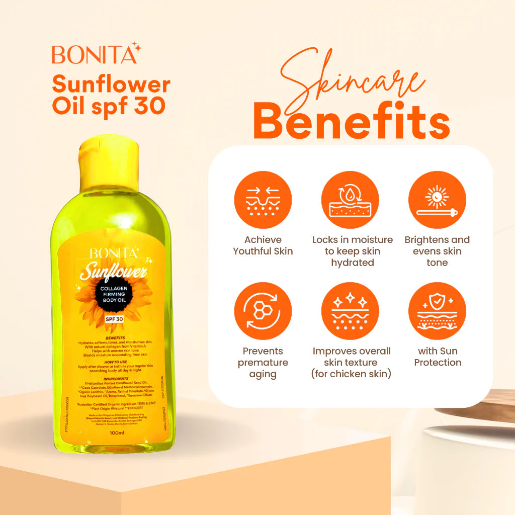 BONITA SUNFLOWER OIL SPF 30 COLLAGEN FIRMING 100ML