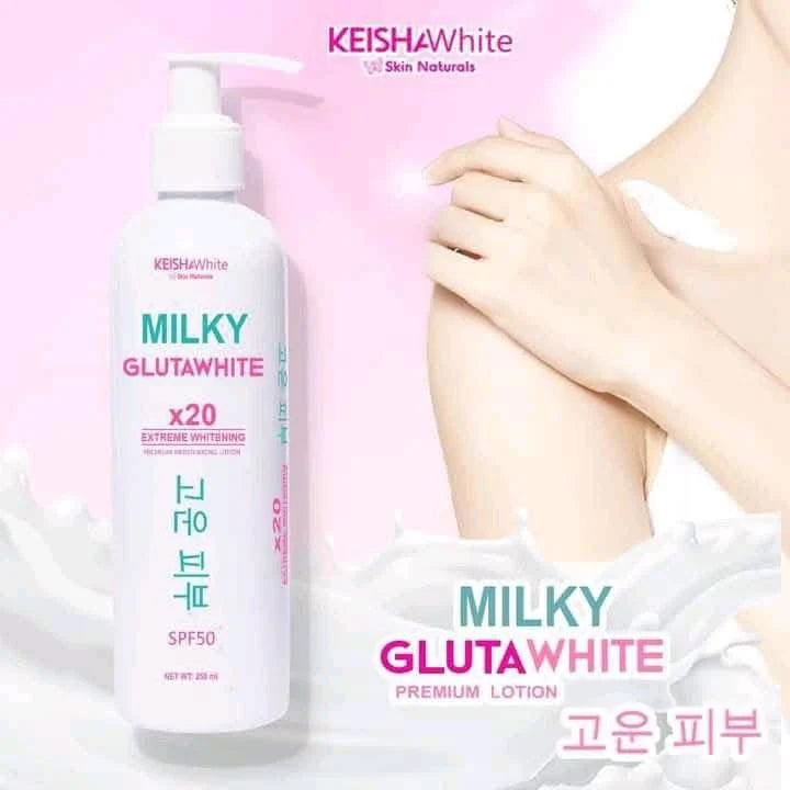 KEISHA White Skin Naturals Milky GlutaWhite x20 Body Lotion with SPF 50 - 250ml