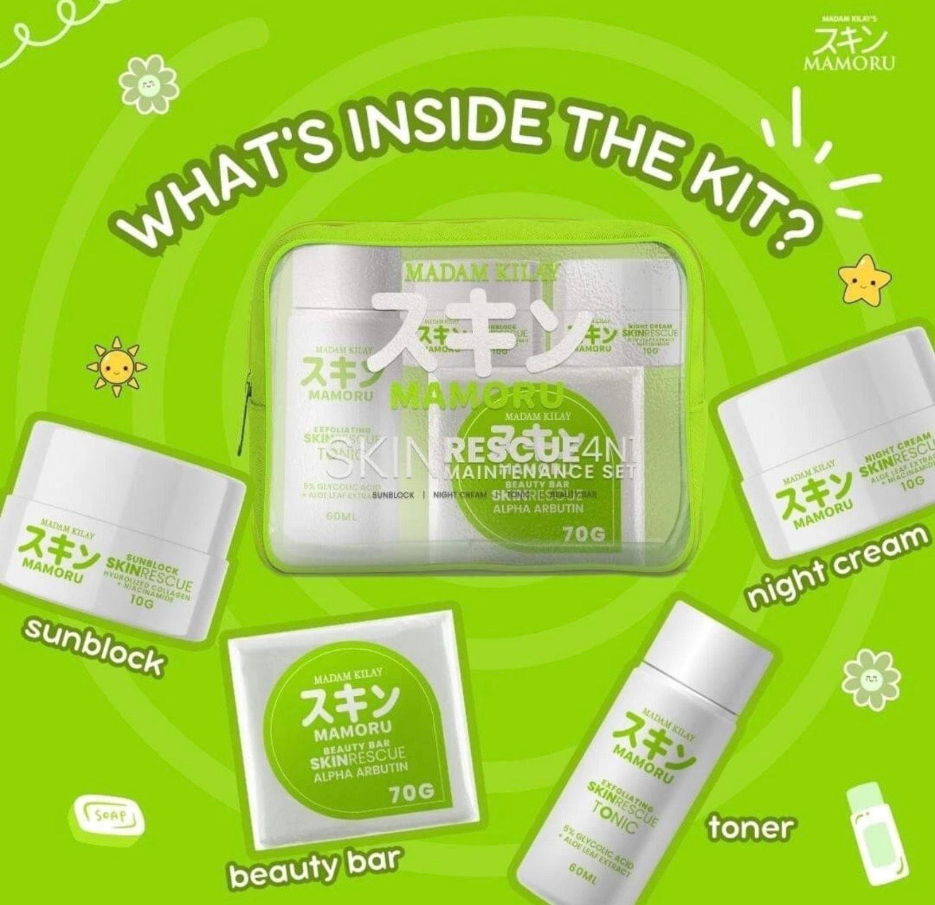 Madam Kilay Mamoru Skin Rescue 4+1 Maintenance Set