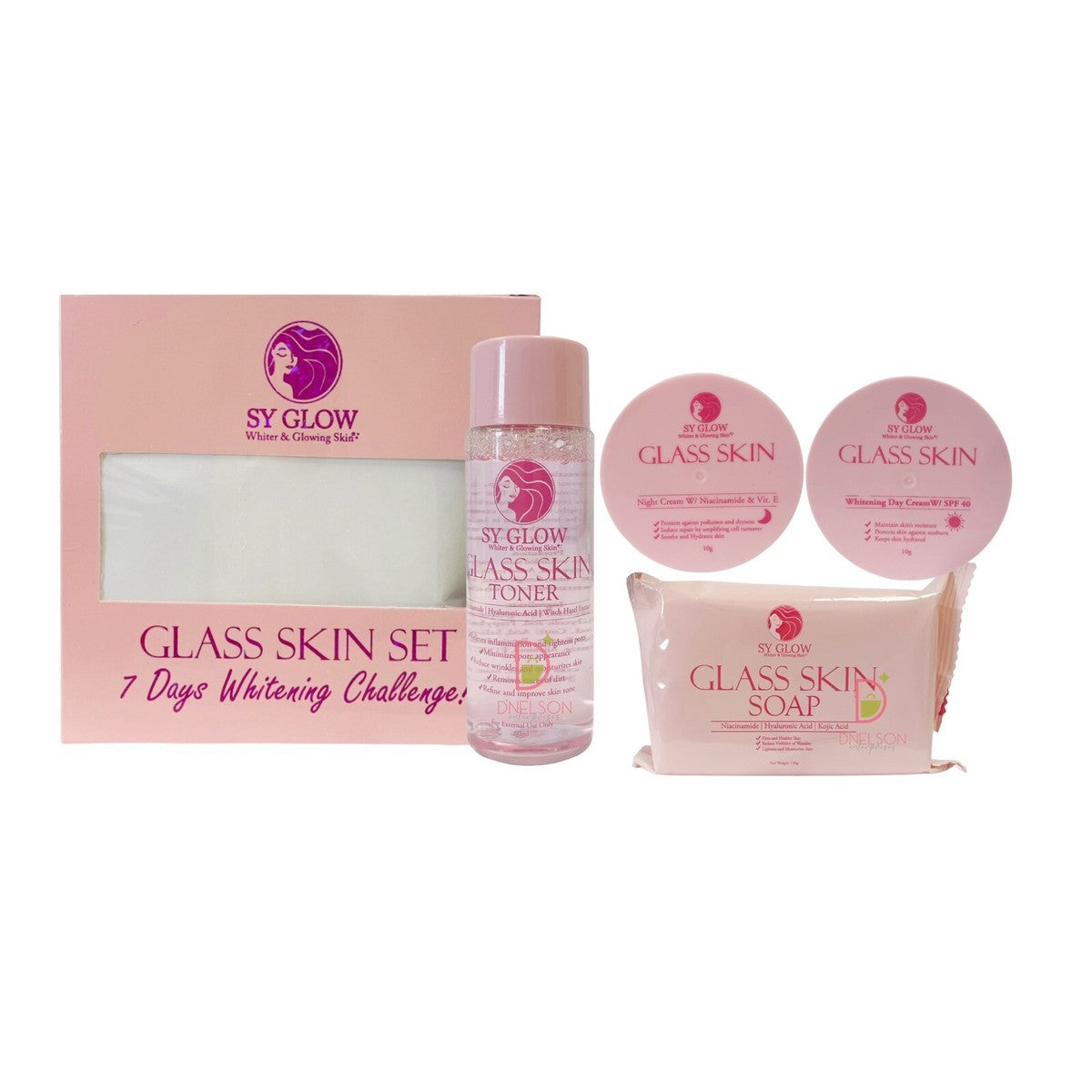 SY GLOW Glass Skin Set 7 Days Whitening Challenge