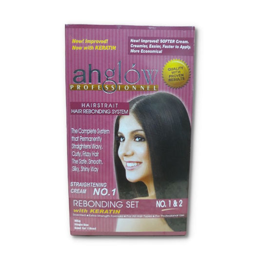 Ahglow Rebonding Set 2 in 1 165g Straightening + Neutralizer