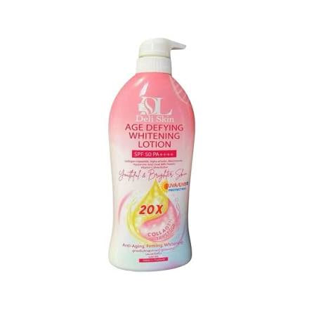 DELI SKIN, AGE DEFYING WHITENING LOTION SPF 50 PA++++ COLLAGEN TRIPEPTIDE 500ML
