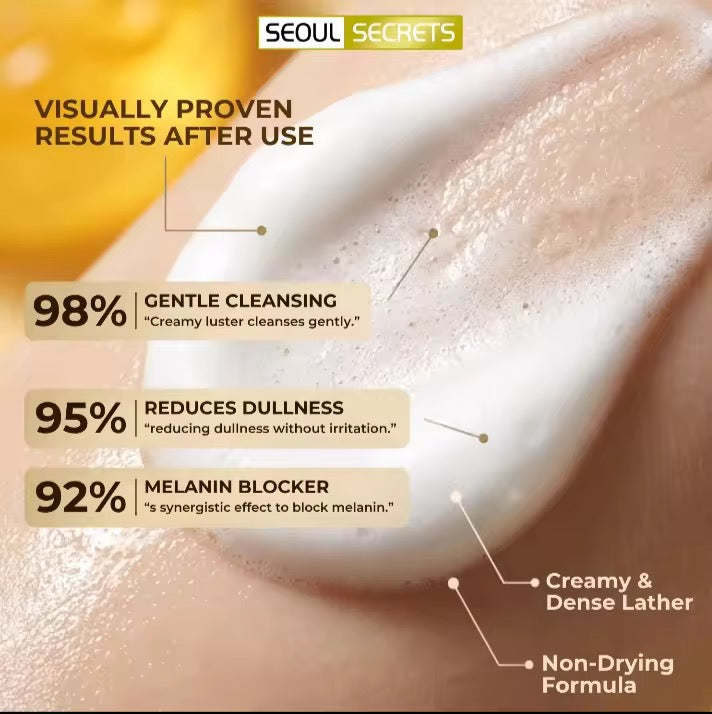 Seoul Secrets Bleaching Soap Mild Luxury Brightening Care with Golden Rose Essence Vegetal Soap Triple Brightening Complex