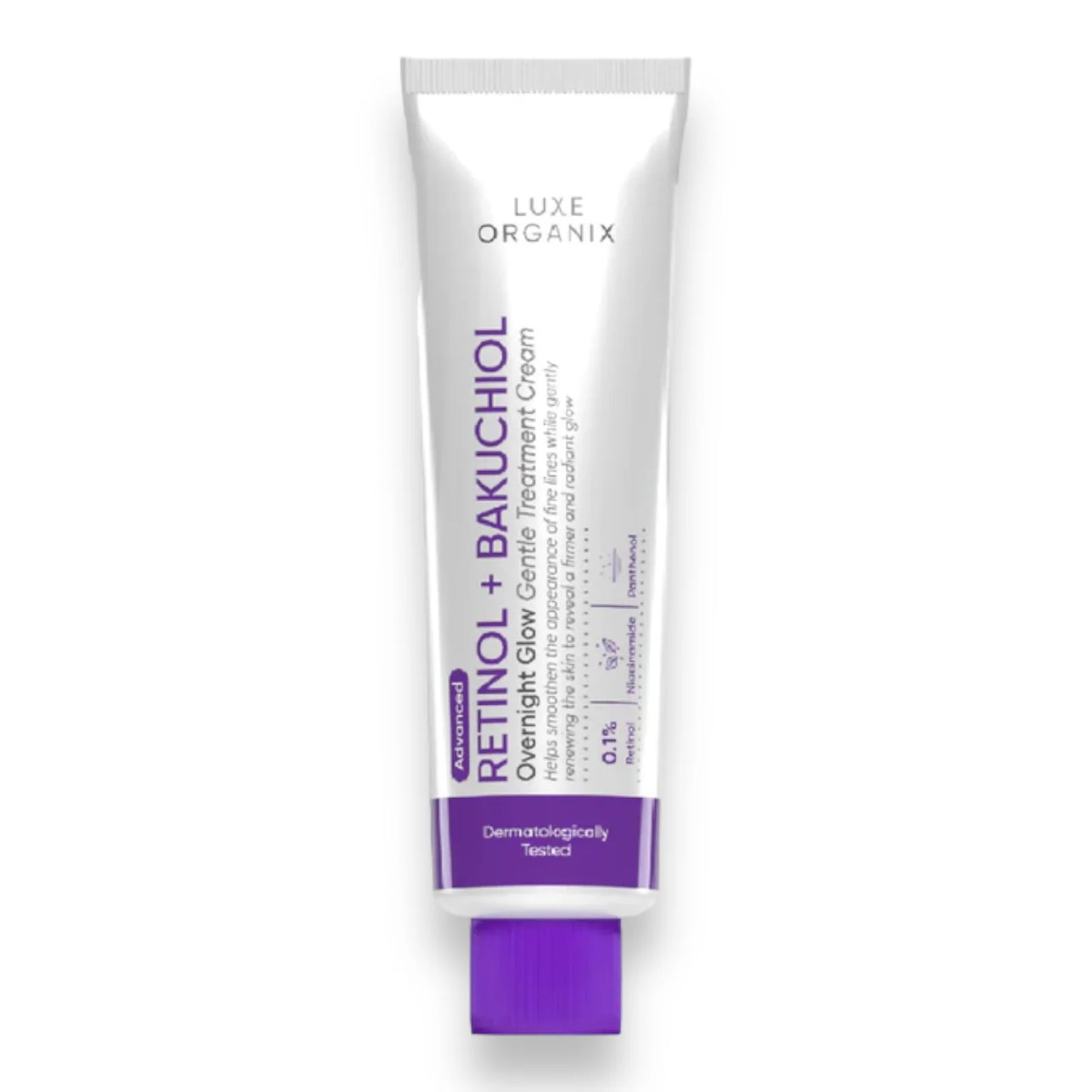 Luxe Organix Retinol + Bakuchiol Overnight Glow Gentle Treatment Cream 30g