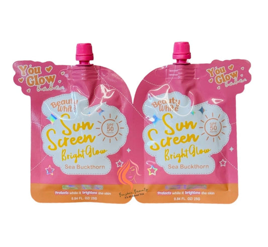 You Glow Babe Beauty White Sunscreen Bright Glow with Sea Buckthorn (Twin Pack)