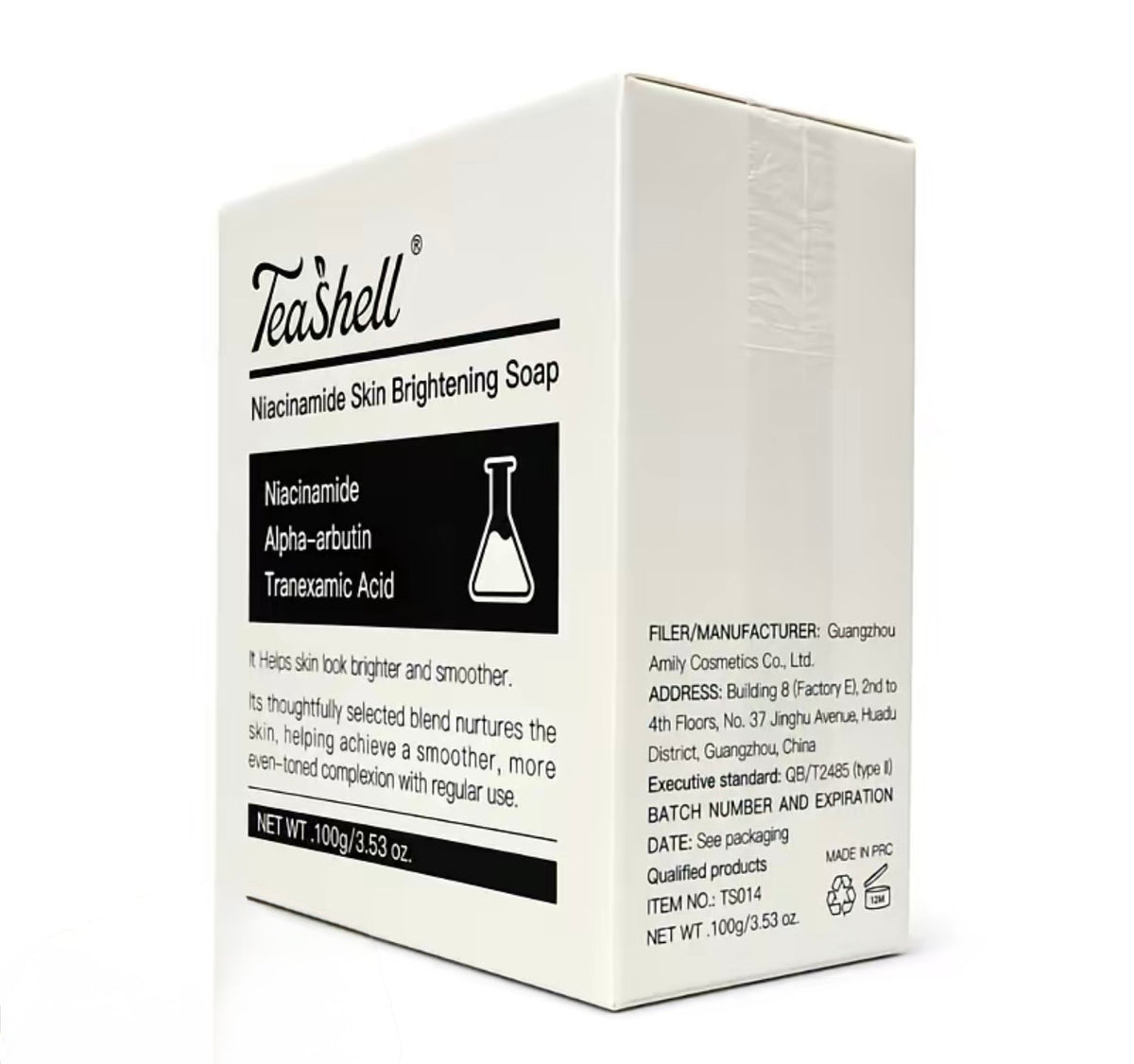 TeaShell Niacinamide + Alpha Arbutin Cleansing Soap, 100g