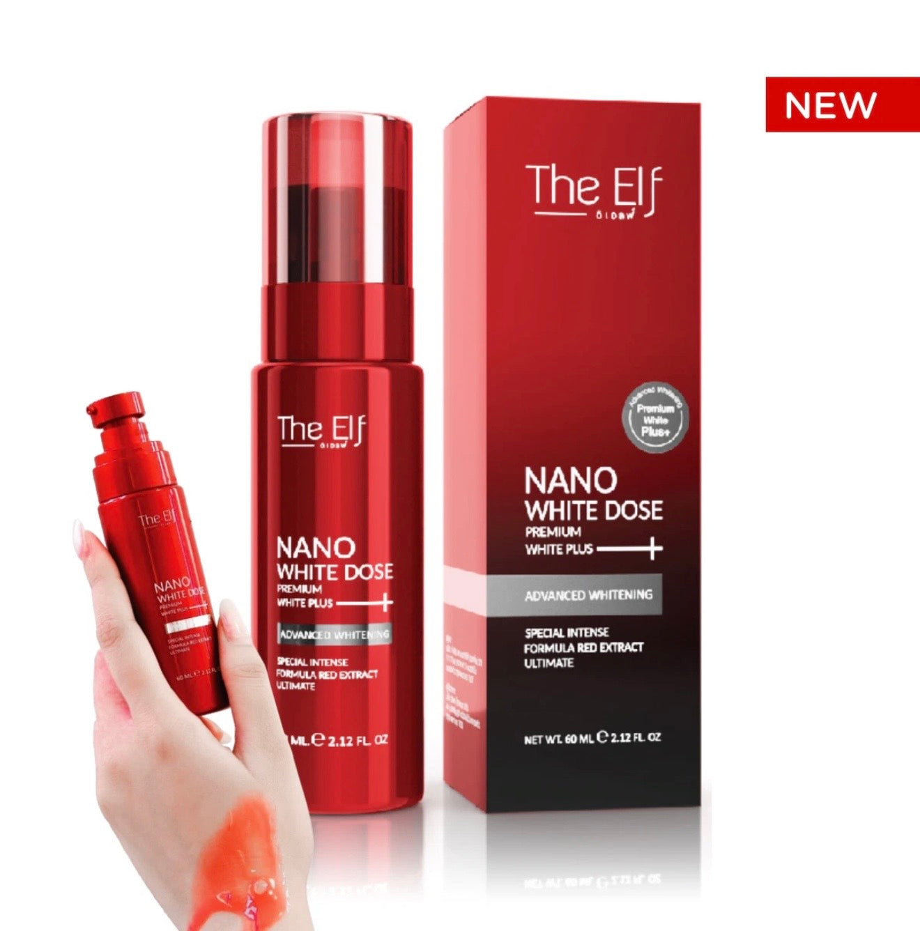 ELF Nano White Dose Premium Advance Whitening Dark Spots Red Extract 60ml SET