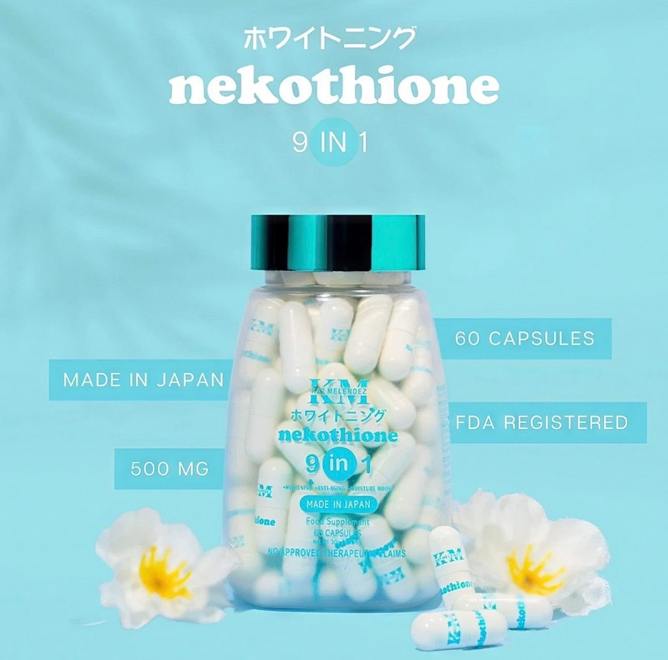 HerSkin NEKOTHIONE 9 in 1 by Kat Melendez, 60 Capsules