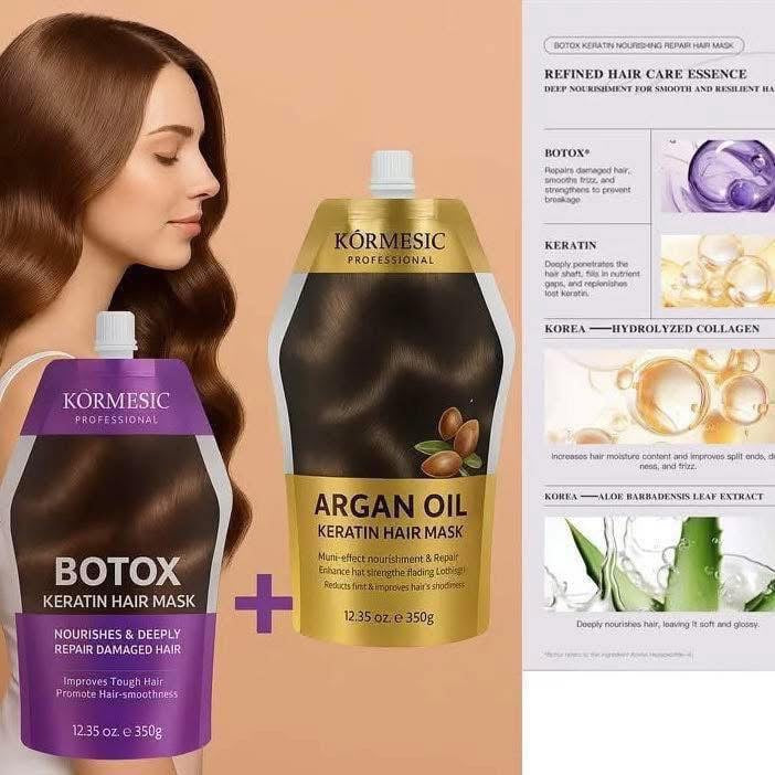 Kormesic Argan Oil Botox Keratin Hairmask Set 350g each