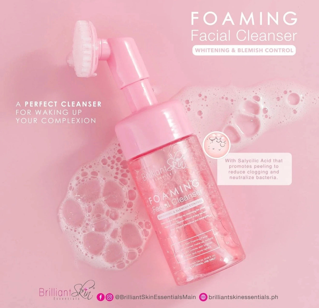 Brilliant Skin Essentials Foaming Facial Cleanser 100ml