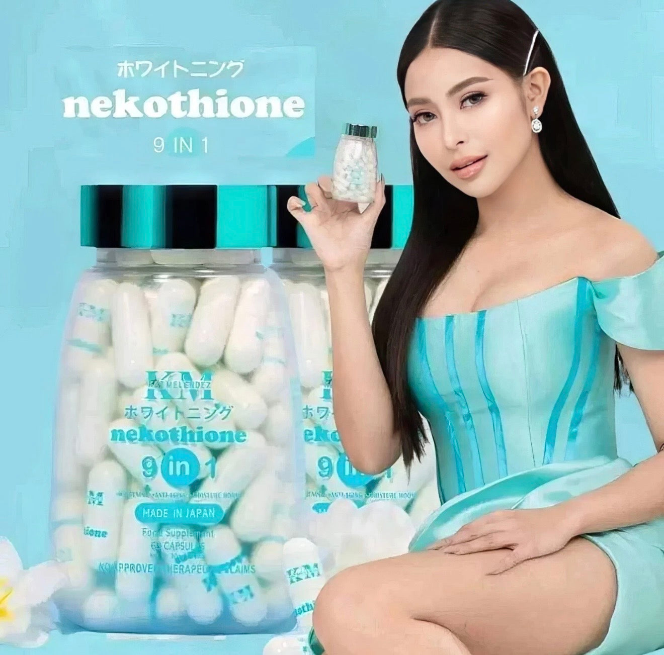 HerSkin NEKOTHIONE 9 in 1 by Kat Melendez, 60 Capsules