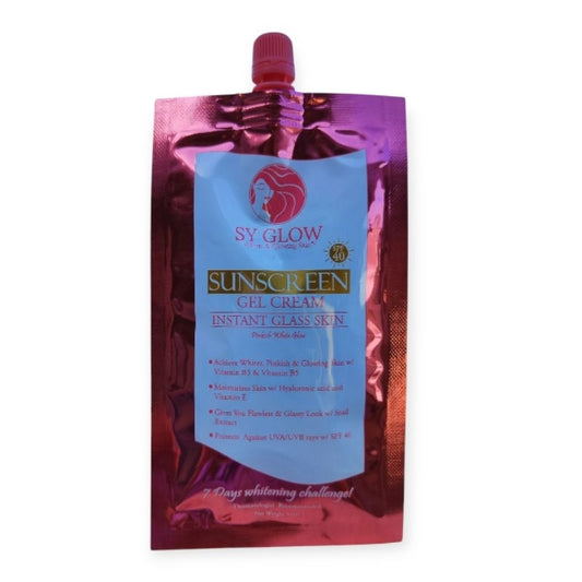 SY GLOW Sunscreen Gel Cream Instant Glass Skin SPF40 - 50ml