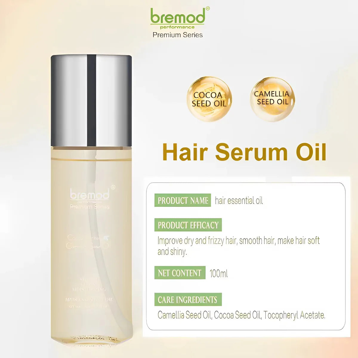 Bremod Premium Series Cocoa Butter Camellia Seed Oil 100ml