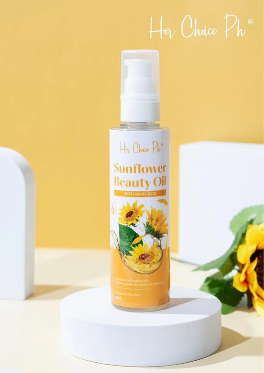 HER CHOICE PH, SUNFLOWER BEAUTY OIL WITH KOJIC ACID 100 ML