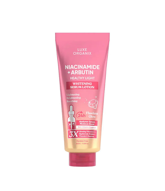 Luxe Oganix Niacinamide + Arbutin Healthy Light Whitening Serum Lotion 350ml