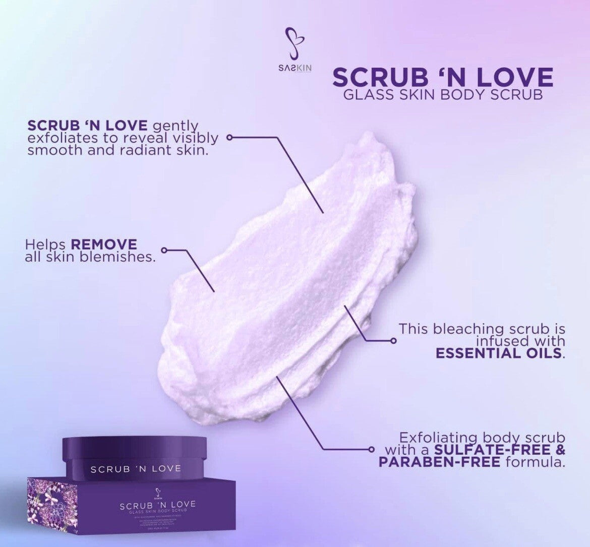 Saskin Scrub n Love Body Scrub 200 ml