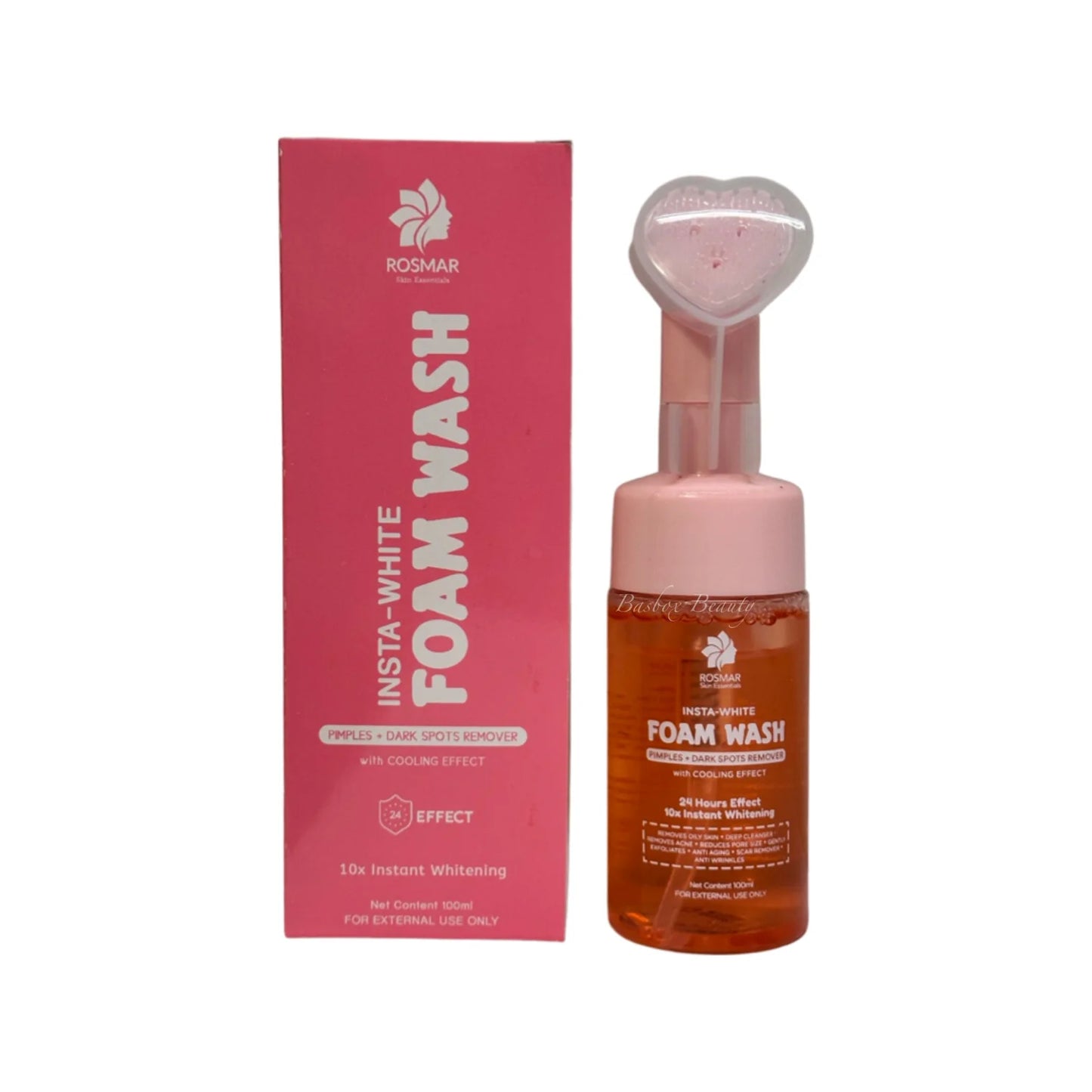 Rosmar Skin Insta-White Foam Wash W/Cooling Effect 10X Instant Whitening, 100ml