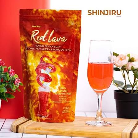 Shinjiru Red Lava Carbo Block Slim Lychee, Acai, Mangosteen