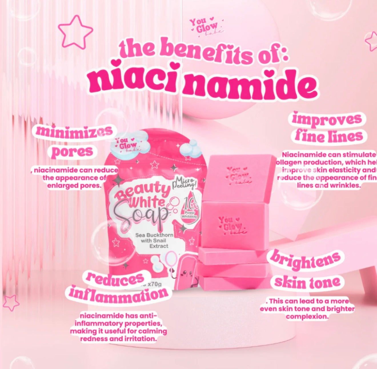 Beauty White Soap 5 Bars X 70g