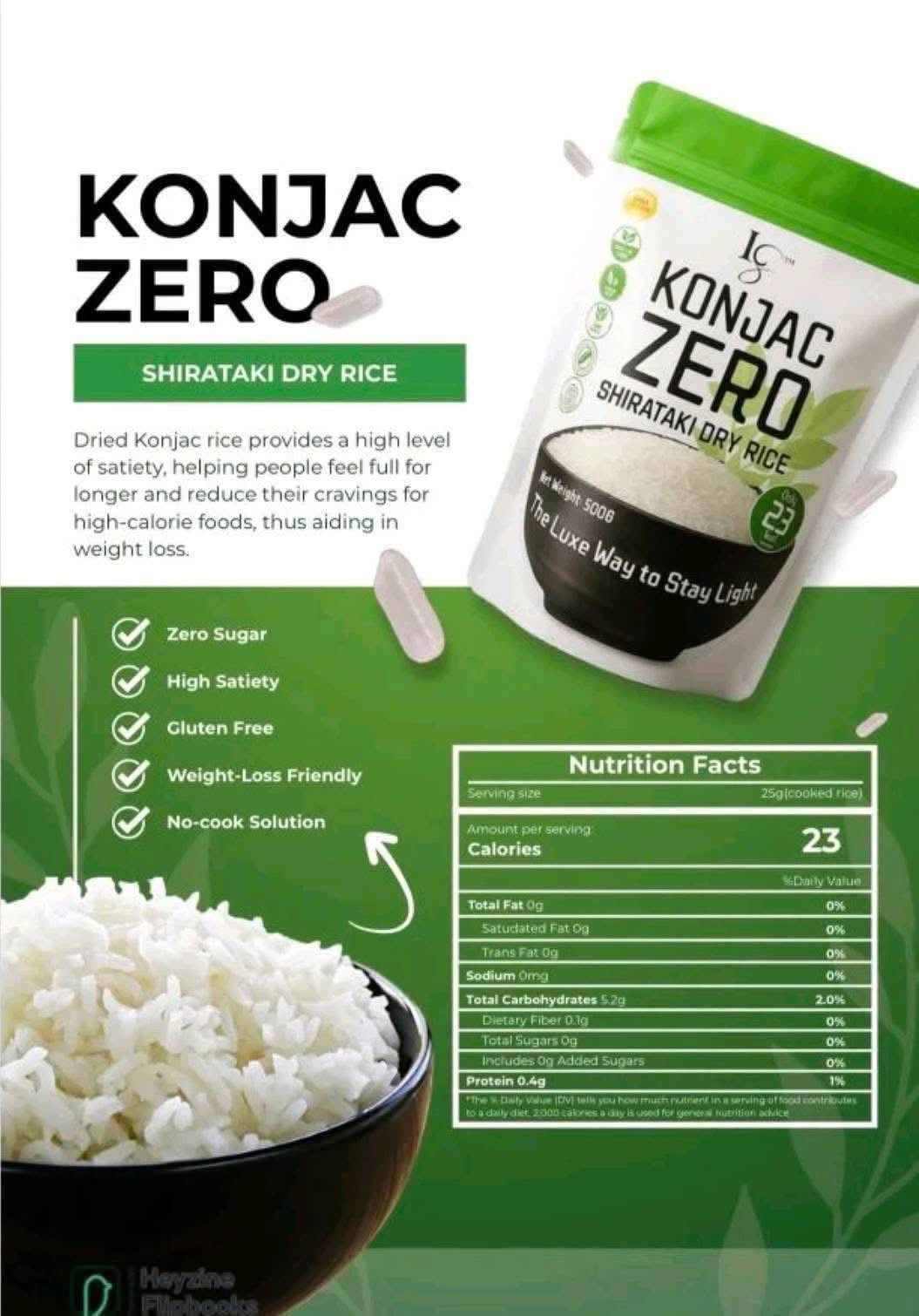 Konjac Zero Shiritaki Dry Rice 500g