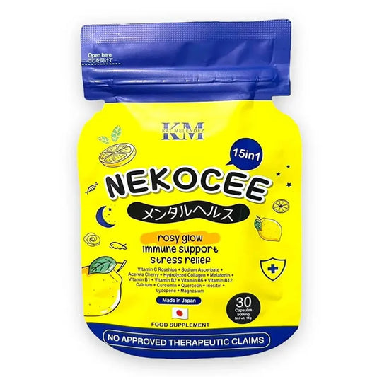 Nekocee 15 in 1 by Kath Melendez Rosy Glow Immune Support Stress Relief 30 capsules