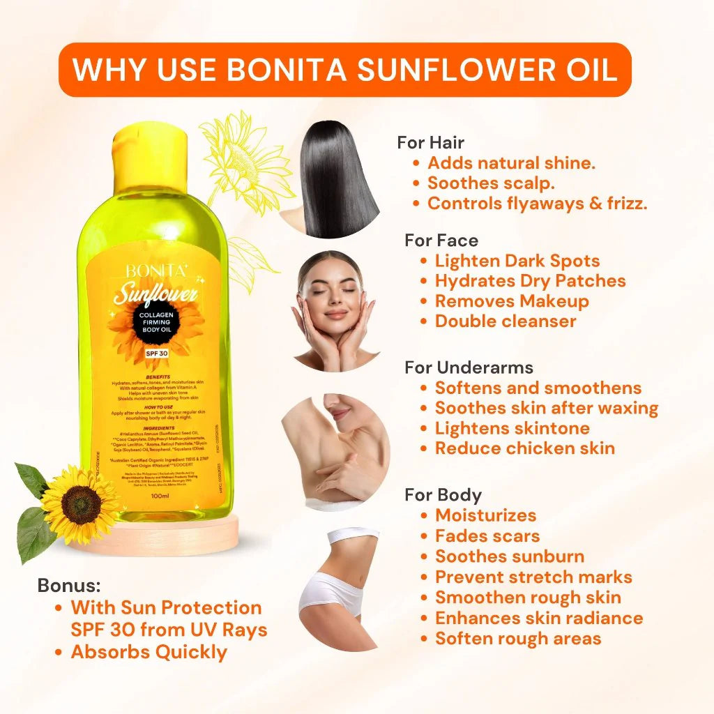 BONITA SUNFLOWER OIL SPF 30 COLLAGEN FIRMING 100ML