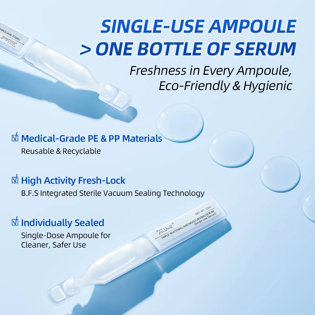 Teashell Triple Brightening & HydratingAmpoule Serum (Single-Use Serum)